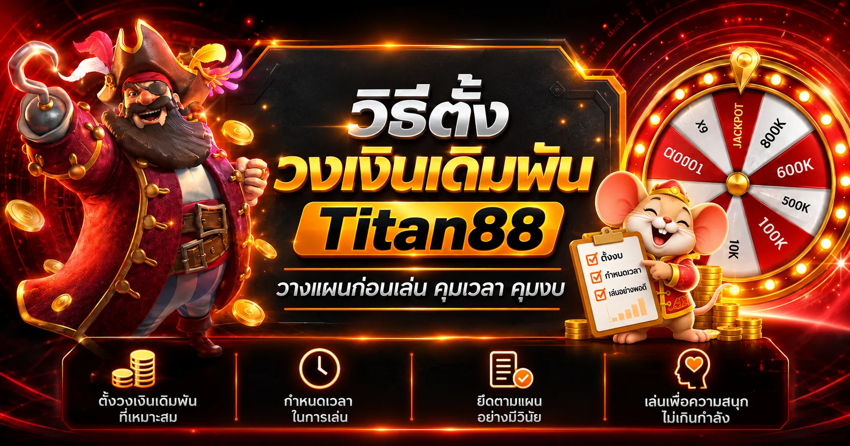 วิธีตั้งวงเงินเดิมพัน Titan88 | คุมงบ คุมเวลา
